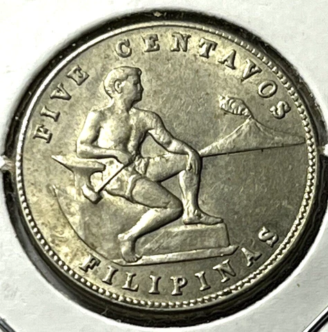 1944-S PHILIPPINES 5 CENTAVOS US MINTED AU-UNC Cover