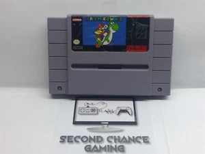 Super Mario World (Nintendo SNES, 1992) Original - Saubere Pins NEU AKKU SPAREN - Bild 1 von 2