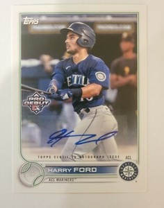 2022 Topps Pro Debut Harry Ford Auto #PD-179 Seattle Mariners Prospect 