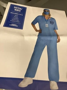 Doctor / Nurse Blue Scrubs Suit Yourself Costume Halloween Adult Standard - Picture 1 of 5