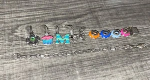 Brighton Silver Charm Bracelet And Lot Of 5 Charms And 5 Spacers - Picture 1 of 3
