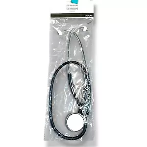Stethoskop Arzt/Krankenschwester Requisite Kostüm Cosplay Spielzeug brandneu versiegelt schwarz silber - Bild 1 von 6
