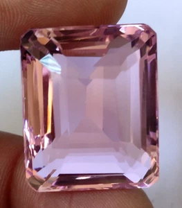 AAA+ Large Pink Kunzite 68.75 Ct. Emerald Cut Loose Gemstone Gift for Women/Her - Picture 1 of 6