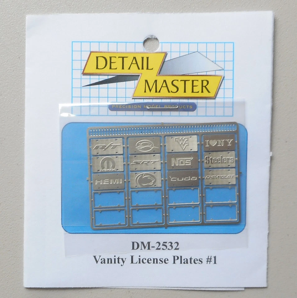 PLACAS DE LICENCIAS DE VANIDAD #1 1:24 1:25 DETALLE ACCESORIO MODELO MASTER CAR 2532 Foto 1 de 1