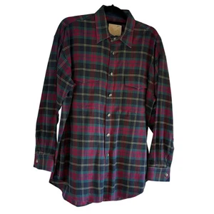 Camisa abotonada a cuadros vintage Stubbs Collection para hombre grandes botones metálicos EE. UU. - Imagen 1 de 11