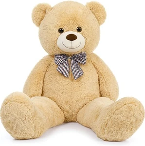 Giant Teddy Bear Stuffed Animal 4FT, Big Teddy Bear Plush for Kids, Large Bro... - Picture 1 of 6