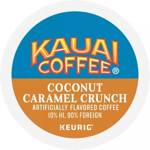 KAUAI COFFEE COCONUT CARAMEL CRUNCH KCUPS 10CT - Picture 1 of 1