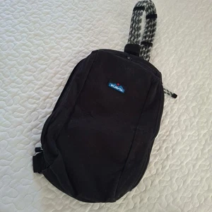 Kavu Rope Sling Cross Body Rucksack Tasche Schwarz Canvas Reise Tag Wandern Taschen - Bild 1 von 12