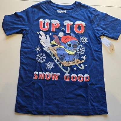 Футболка Disney Stitch «До снега хорошо» для мальчиков размер S 6-7 - Изображение 1 из 4