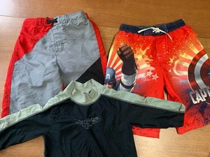 Lot Of 3 Boy’s Swimsuits Size 10/12 - Picture 1 of 9