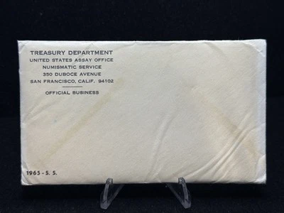 1965 SPECIAL MINT SET 5 UNITED STATES SMS COINS SILVER HALF DOLLAR SEALED - Image 1 of 2