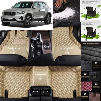 For Volvo XC40 Car Floor Mats Custom PU Leather Auto Pads Carpets Waterproof Foto 1 de 4