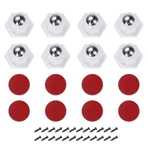 8 Stück selbstklebende Lenkrollen (weiß,1 Stahlkugel) - Bild 1 von 6