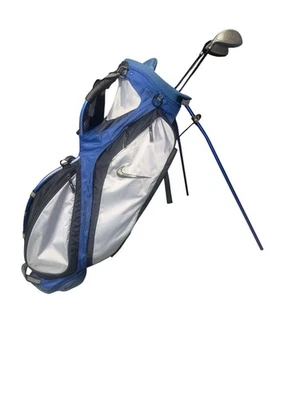 Nike Extreme Sport Golf Stand Bag 4-Way Dual Strap Gray Blue Black - Image 1 of 4