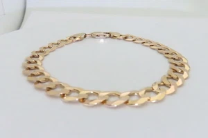 Mens Solid Gold Bracelet Curb Chain Cuban Link Lobster 8.5mm 10k Size 8 B048 - Picture 1 of 10