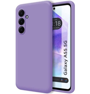 Funda Silicona Líquida Ultra Suave para Samsung Galaxy A55 5G color Morada - Photo 1/4