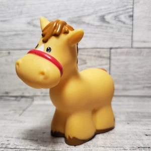 Fisher Price Little People Farm Tan Giocattolo Cavallo Pony Briglia Rossa 2007 Mattel - Foto 1 di 6