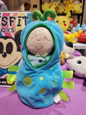 Juguete Manhattan Acurrucarse Insecto Azul Suave Peluche Bebé Muñeca y Guisante Pod Set Peluche Foto 1 de 4