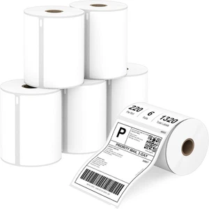 6 Rolls DYMO 4XL Direct Thermal Shipping Labels 4x6 1744907 Compatible 220/Roll - Picture 1 of 7