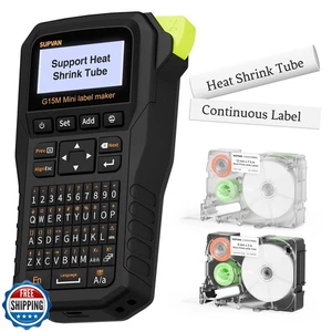 SUPVAN G15M Mini Portable Label Maker Machine with Heat Shrink Tube, Recharge - Picture 1 of 5