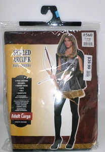 Amscan Skilled Archer Costume 5 Piece Set Hooded Dress Cape Belt Gauntlets Large - Picture 1 of 5
