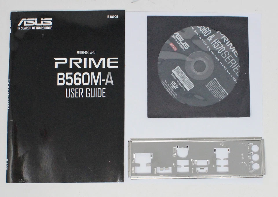ASUS PRIME B560M-A - SET Handbuch ATX IO Shield Slotblende Treiber CD (#32257) - Bild 1 von 1