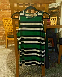 Camiseta sin mangas para mujer BANANA REPUBLIC de poliéster elástico multicolor a rayas talla S - Imagen 1 de 5