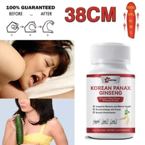 Korean Red Panax Ginseng Pills 1600mg 5% Ginsenosides Male Booster & Thicker - Picture 1 of 7