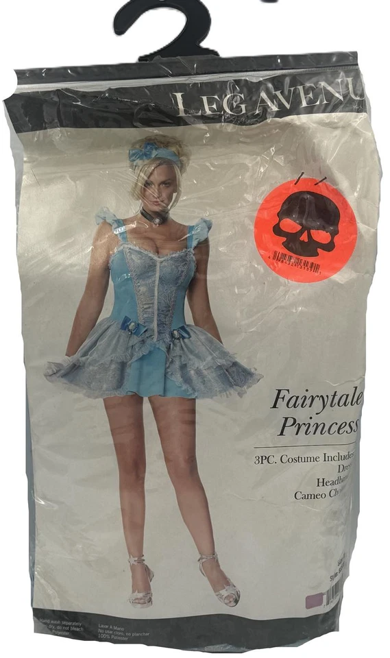 Fairytale Princess Adult Women's Alluring 3 pc Costume - Size Medium 8/10 - Blue - Image 1 of 1
