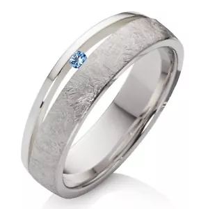 1 Verlobungsring aus 925 Silber mit echtem Topas und Ringe Gravur SDT43 - Bild 1 von 5