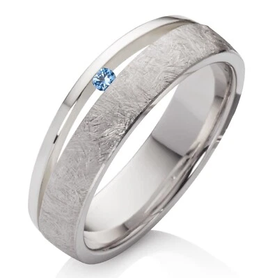 1 Verlobungsring aus 925 Silber mit echtem Topas und Ringe Gravur SDT43 - Bild 1 von 4