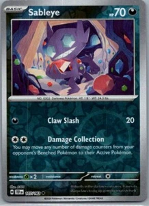 Sableye SV05: Temporal Forces 107/162 Near Mint NM Reverse Holo - Picture 1 of 2