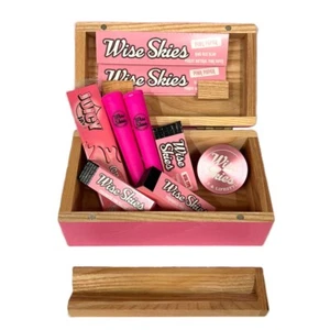 Wise Skies Pink Mini Rollers Box Set Pink Rolling Papers Rolling Tips Cone - Picture 1 of 9