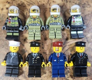LEGO (7) Pilots/ (1)Train Agent Mini Figures excellent condition - Picture 1 of 2