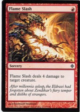 Flame Slash *PLAYSET* Magic MtG x4 Rise of the Eldrazi SP