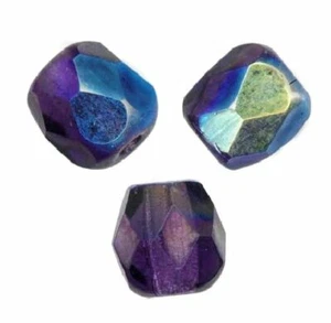 50 Perles Facettes de boheme 4mm - PURPLE VELVET AB - Picture 1 of 1