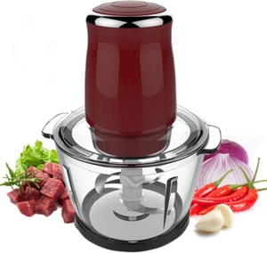 220V 500W Electric Meat Grinder Food Processor Meat Grinder with 1L Glass Bowl - Foto 1 di 24
