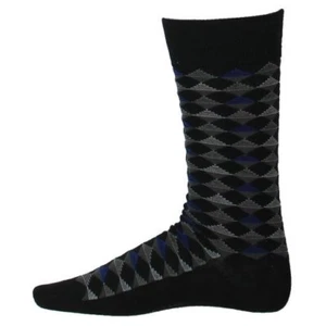 Alfani Mens AlfaTech Black Grey Seamless Moisture Wicking Long Socks Sz 10-13 - Picture 1 of 2