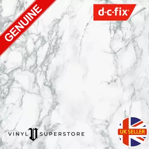 D-C FIX WHITE/GREY MARBLE STICKY BACK PLASTIC SELF ADHESIVE VINYL FILM 45cm - Picture 1 of 2