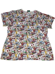 WS Gear Scrub Top Christmas Winter Snowmen Women’s Size M - Picture 1 of 8