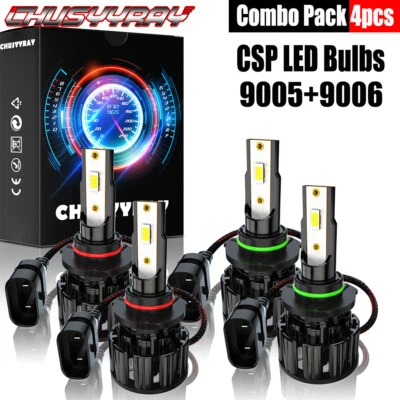 Combo de bombillas de faros LED 6000K para Mack CXN613 CXU613 CT713 GU813 haz alto bajo Foto 1 de 4