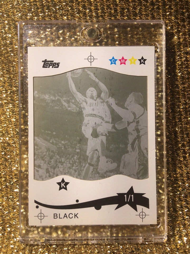 Sebastian Telfair Portland 2005 Topps NBA Black Printing plate 1/1 one of one - Image 1 of 3