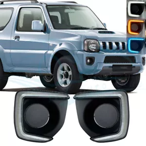 For SUZUKI Jimny 2012-2018 t LED DRL Bumper Daytime Running Light W/Turn Signal - Picture 1 of 7