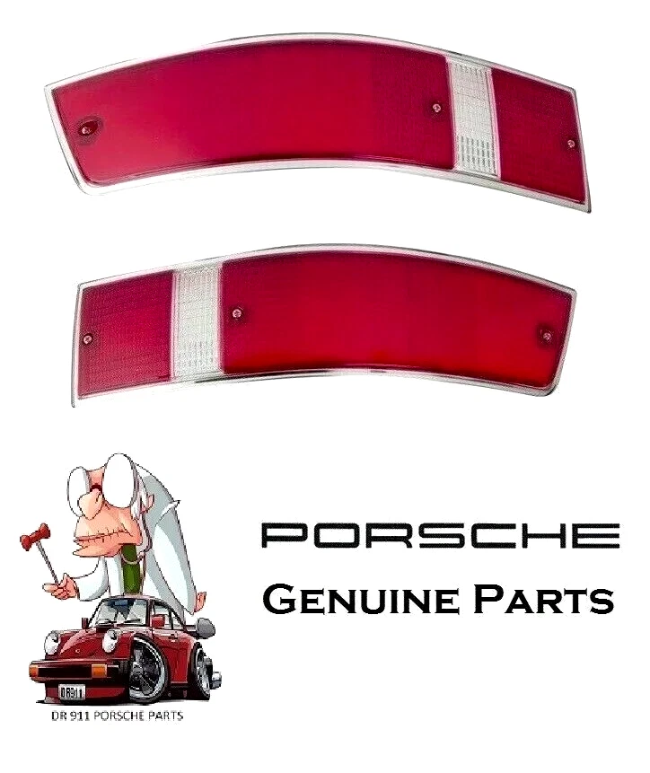 Juego de luces traseras izquierda y derecha OER para Porsche 911 912 69-71 lente borde plateado Foto 1 de 1