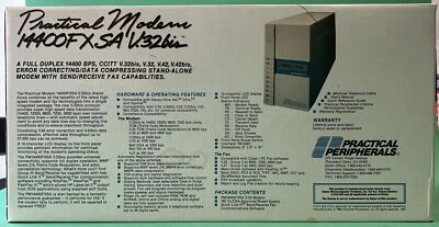 Practical Peripherals 14400FXSA External Modem V32Bis - Image 1 of 4