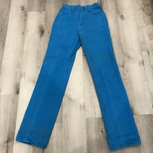 Size 10×36 Wrangler Jeans Turquoise Vintage Retro 100% Cotton Made USA - Picture 1 of 9