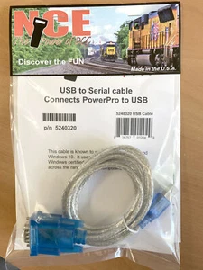 Nuevo cable NCE 320 6' USB a serie Powerhouse Pro - Conexión JMRI PC - Imagen 1 de 1