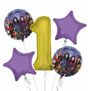 Ramo de globo de lámina de cumpleaños feliz Descendants 5 globos - Imagen 1 de 18