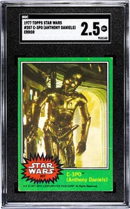 1977 Topps Star Wars #207 C-3PO (Anthony Daniels) Error Golden Rod SGC 2.5 - Bild 1 von 2