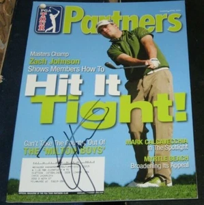 Zach Johnson Masters Champion SIGNED AUTOGRAPHED Golf Magazine COA PGA PARTNERS - Picture 1 of 1